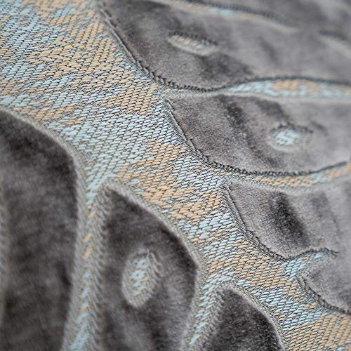 Fionn Embroidered Velvet Pillow Cover Navy Blue