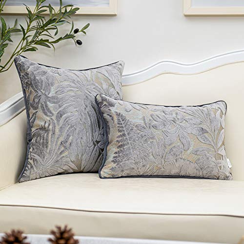 Fionn Embroidered Velvet Pillow Cover Navy Blue