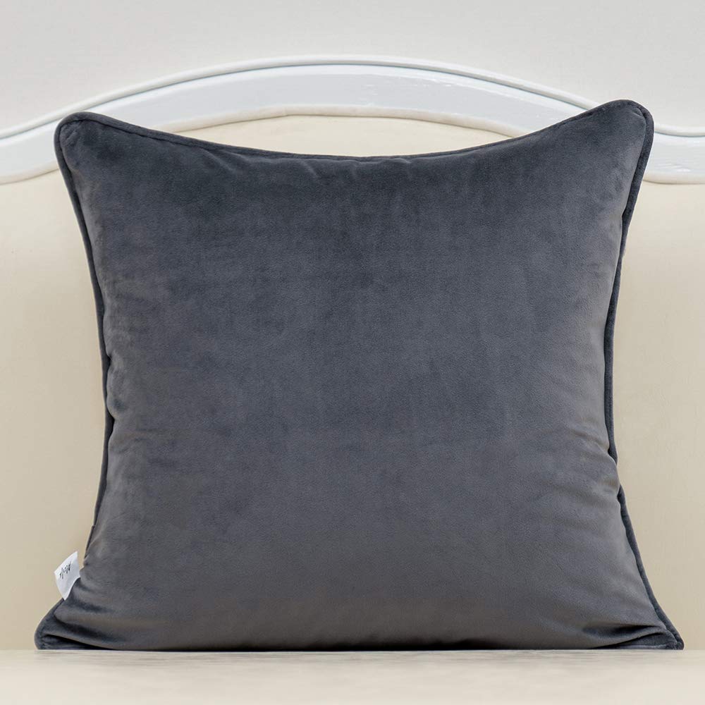 Fionn Embroidered Velvet Pillow Cover Navy Blue