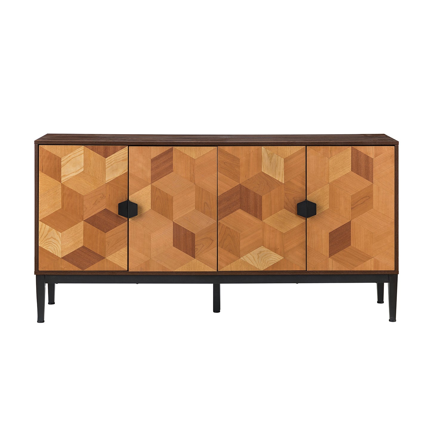 Kanan 63"Wide 4 Door Sideboard-WALNUT