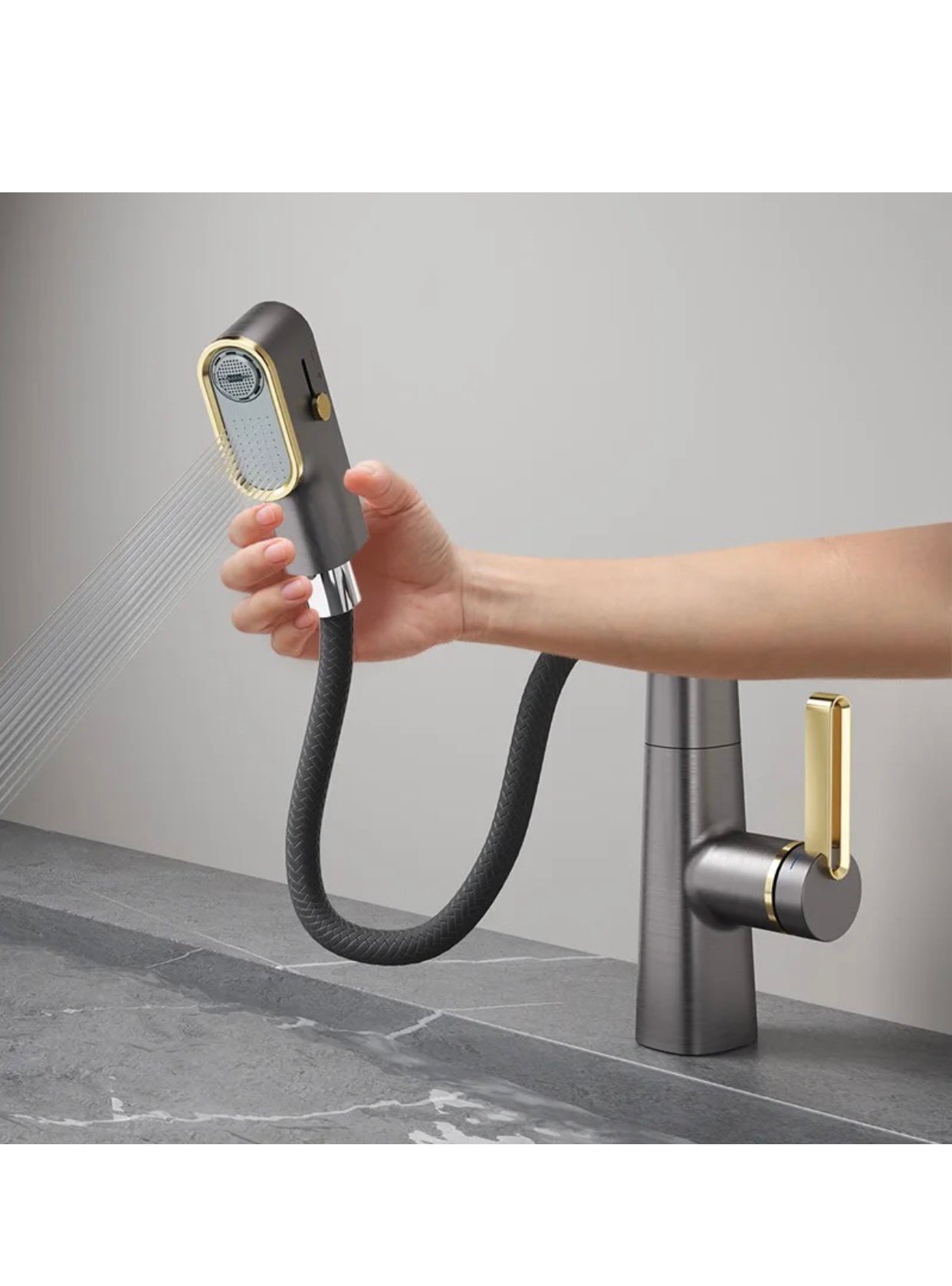 A|M Aquae Digital Basin Faucet Touch Button Temperature Smart Tap