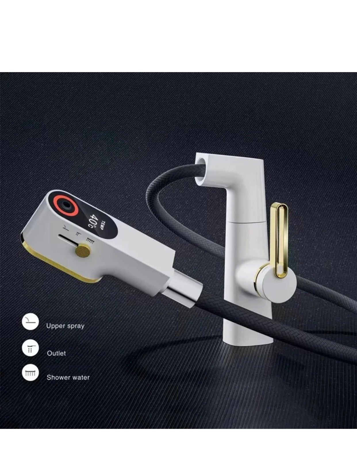 A|M Aquae Digital Basin Faucet Touch Button Temperature Smart Tap