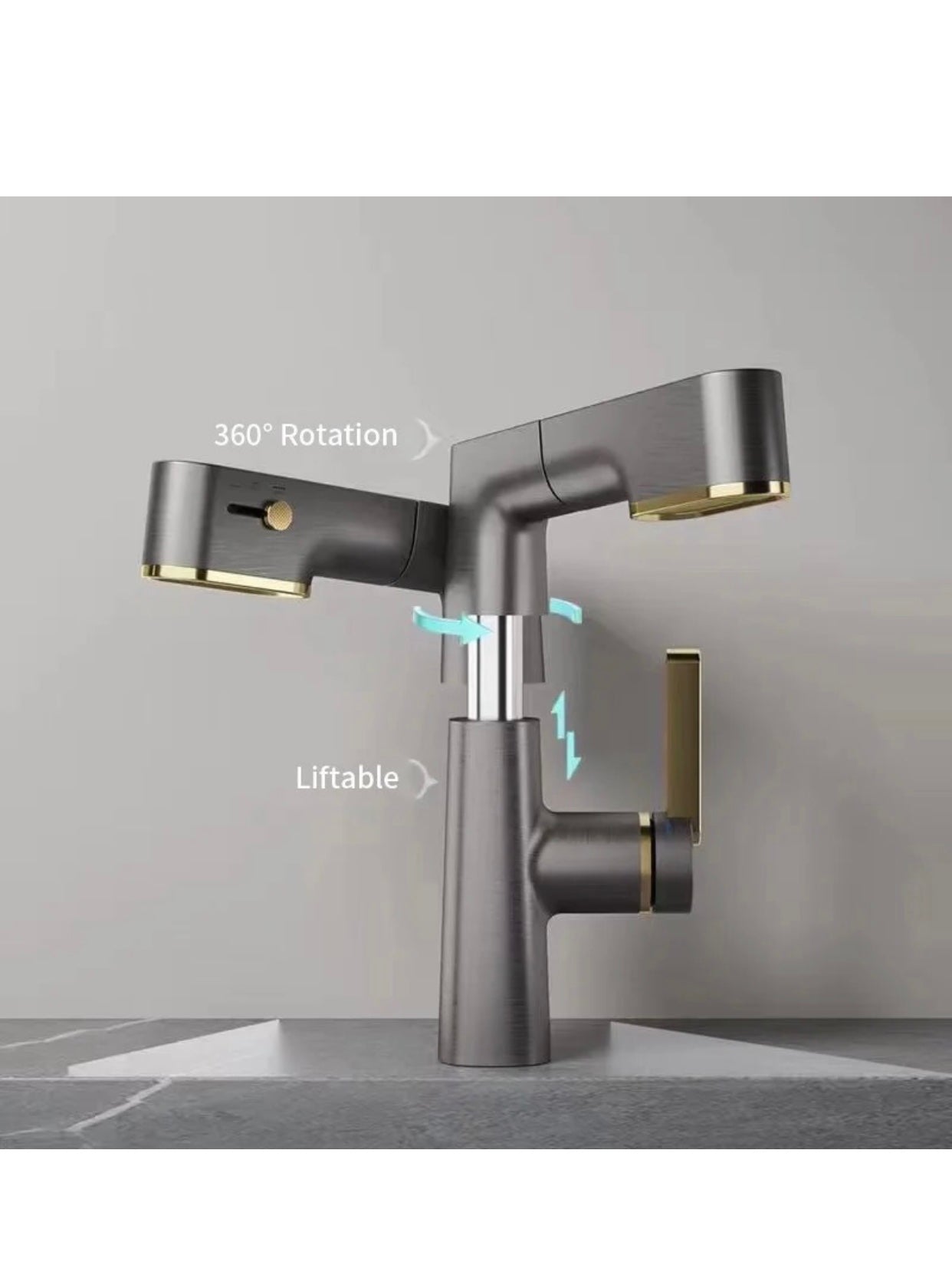 A|M Aquae Digital Basin Faucet Touch Button Temperature Smart Tap