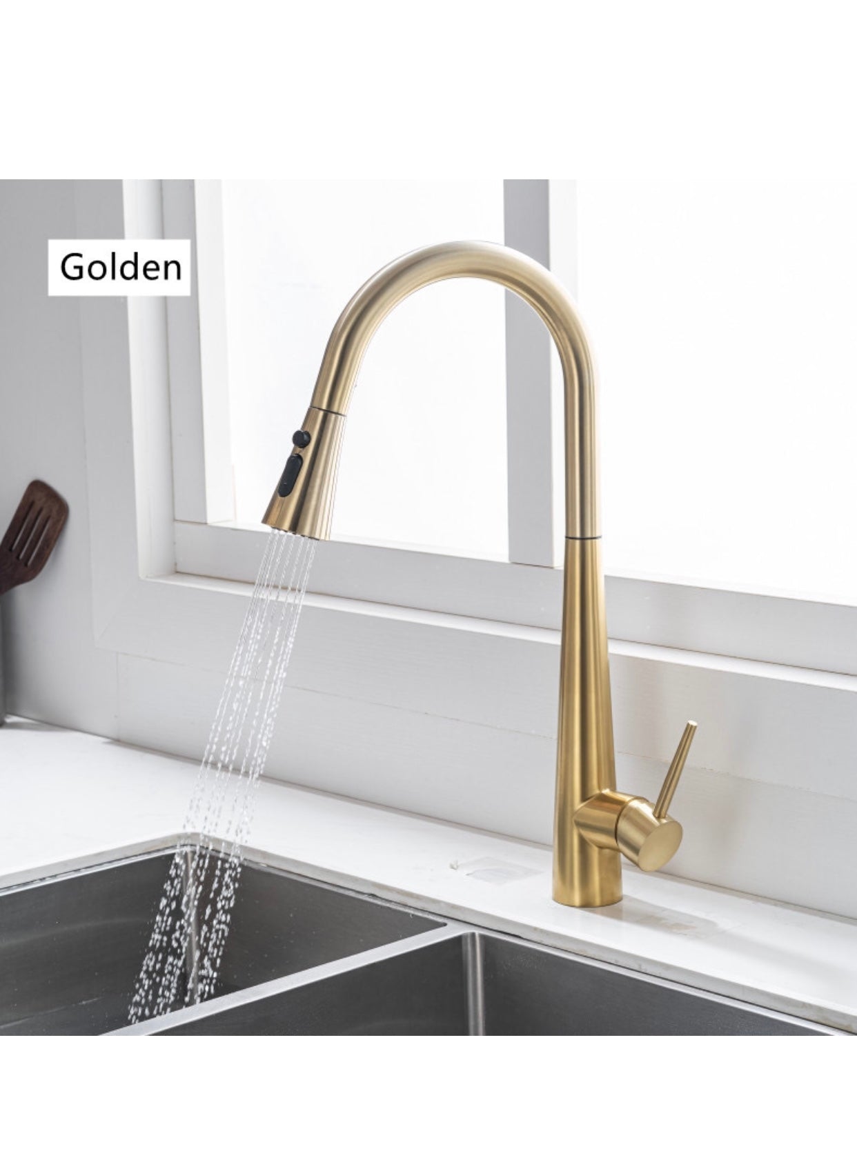A|M Aquae kitchen faucet 304 stainless steel pull down pull out mixer sink with spray