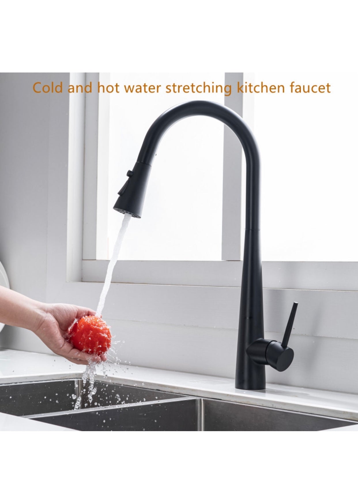 A|M Aquae kitchen faucet 304 stainless steel pull down pull out mixer sink with spray