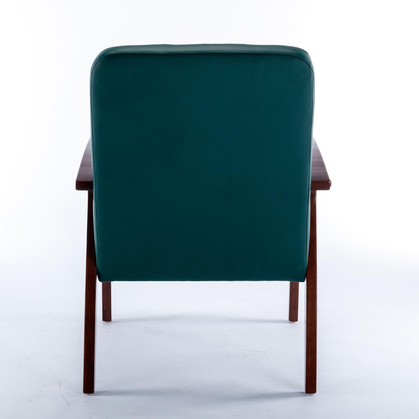 Mid Century Single Armchair Sofa Accent Chair Retro Modern Solid Wood Armrest Accent Chair, Fabric Upholstered Wooden Lounge Chair