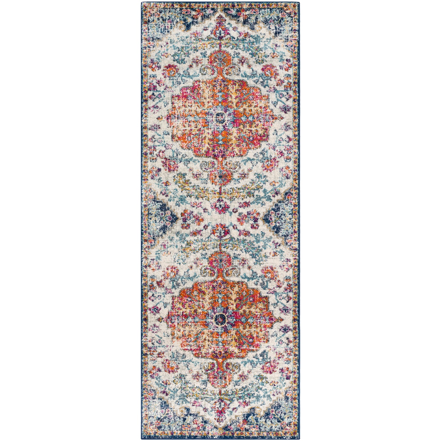 Art of Knot Sandhya Traditional Blue Area Rug; 5'3" x 7'3"