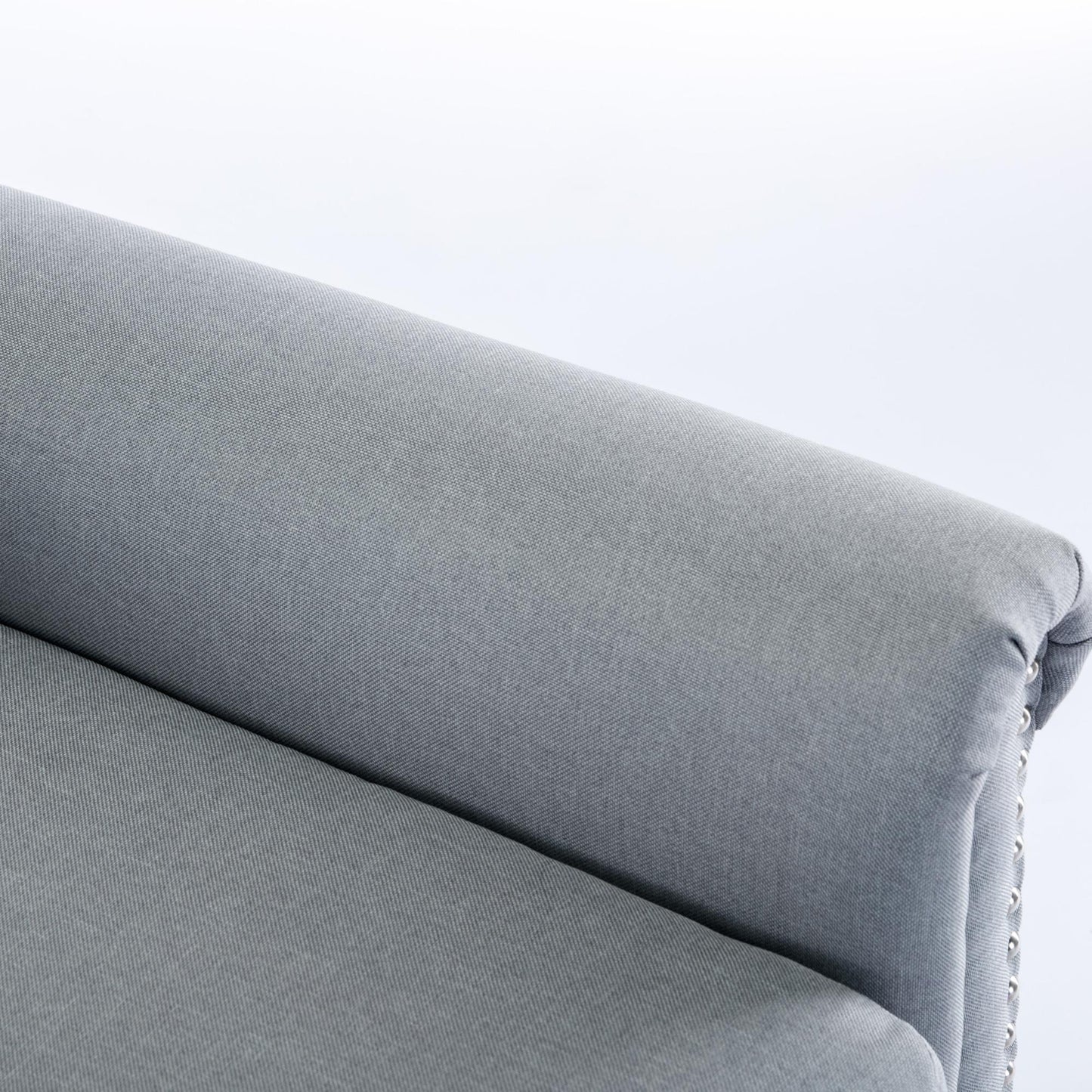 Bedroom, Living room Mid-century modern accent armchair, Linen comfort reading chair, Tufted comfort sofa, Upholstered single sofa