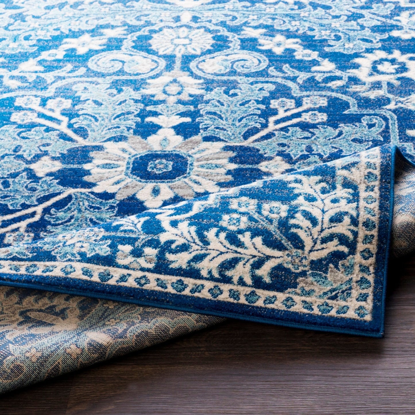 Art of Knot Sandhya Traditional Blue Area Rug; 5'3" x 7'3"