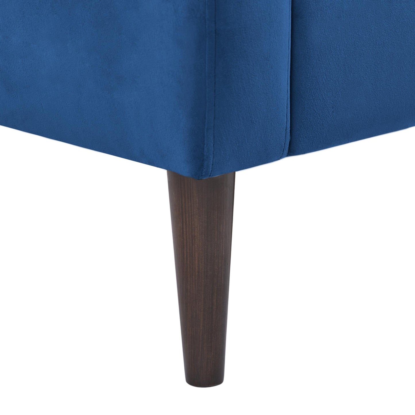 Modern Chesterfield sofa couch, Comfortable Upholstered sofa with Velvet Fabric and Wooden Frame and Wood Legs for Living Room/Bed Room/Office -