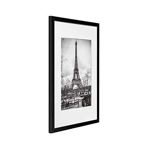 upsimples 16x20 Picture Frame Set of 5,Display Pictures 11x14 with Mat or 16x20 Without Mat,Wall Gallery Poster Frames,Black