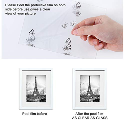 upsimples 16x20 Picture Frame Set of 5,Display Pictures 11x14 with Mat or 16x20 Without Mat,Wall Gallery Poster Frames,Black