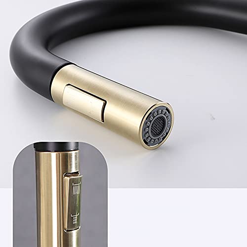 A|M Aquae Touch Kitchen Faucet Pull Down Sprayer, Swivel Deck Mount