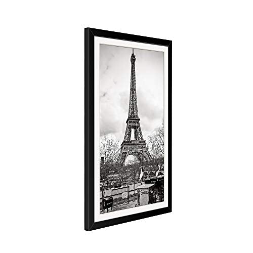 upsimples 16x20 Picture Frame Set of 5,Display Pictures 11x14 with Mat or 16x20 Without Mat,Wall Gallery Poster Frames,Black