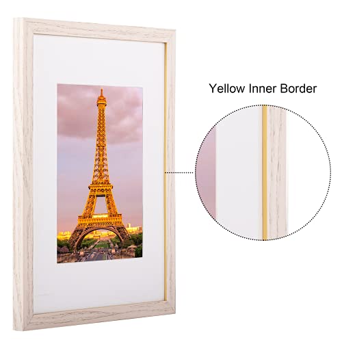 upsimples 16x20 Picture Frame Set of 5,Display Pictures 11x14 with Mat or 16x20 Without Mat,Wall Gallery Poster Frames,Black