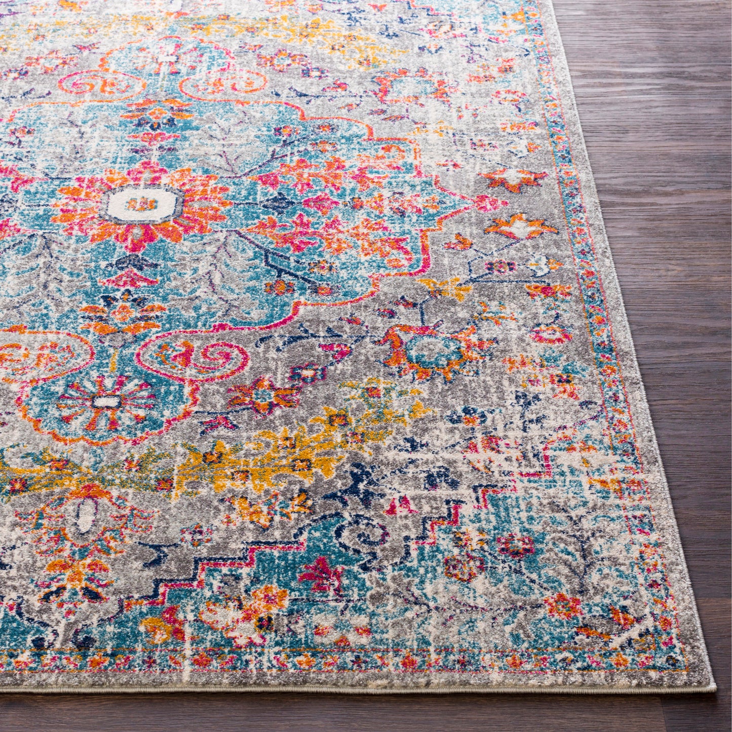 Art of Knot Sandhya Traditional Blue Area Rug; 5'3" x 7'3"