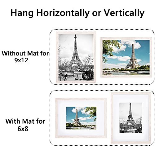 upsimples 16x20 Picture Frame Set of 5,Display Pictures 11x14 with Mat or 16x20 Without Mat,Wall Gallery Poster Frames,Black