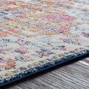 Art of Knot Sandhya Traditional Blue Area Rug; 5'3" x 7'3"
