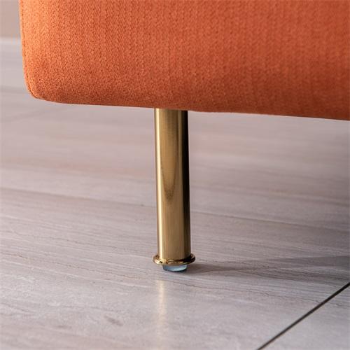 Modern fabric accent armchair,upholstered single sofa chair,Orange Cotton Linen-30.7''