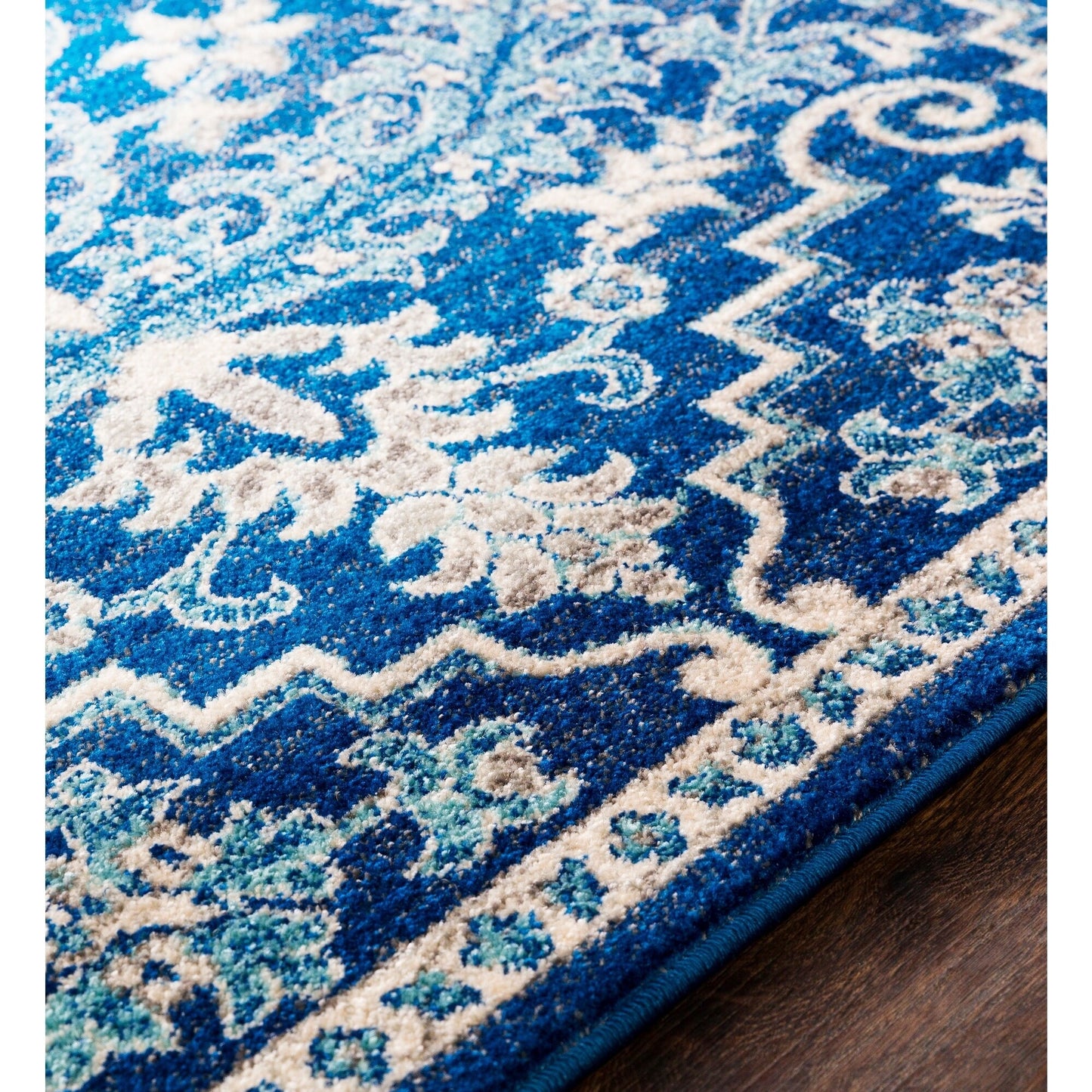 Art of Knot Sandhya Traditional Blue Area Rug; 5'3" x 7'3"
