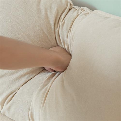 Modular L-shaped Corner sofa ,Left Hand Facing Sectional Couch, Beige Cotton Linen-90.9''