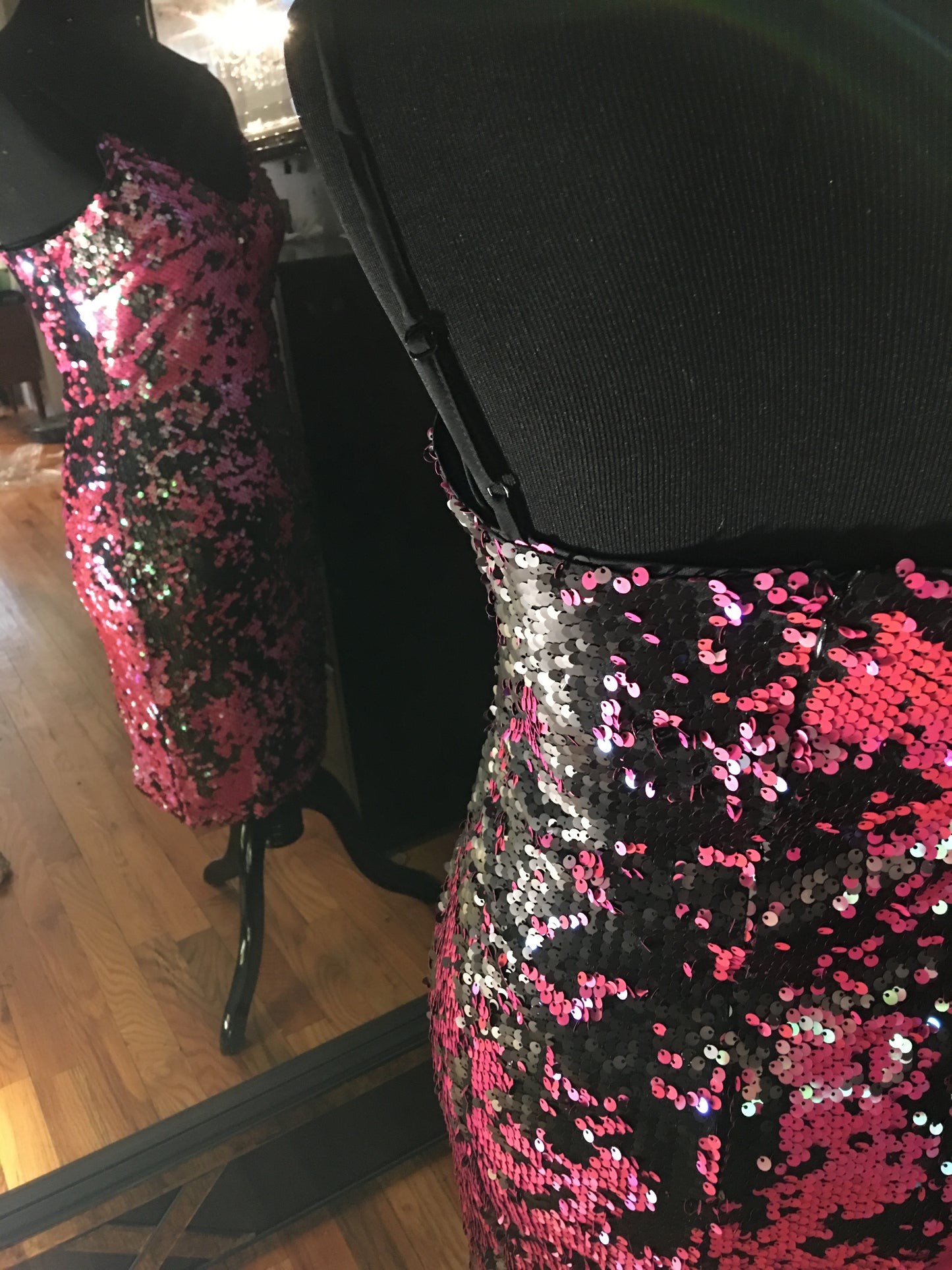 AvaMalis Sequin sweetheart neckline Dress