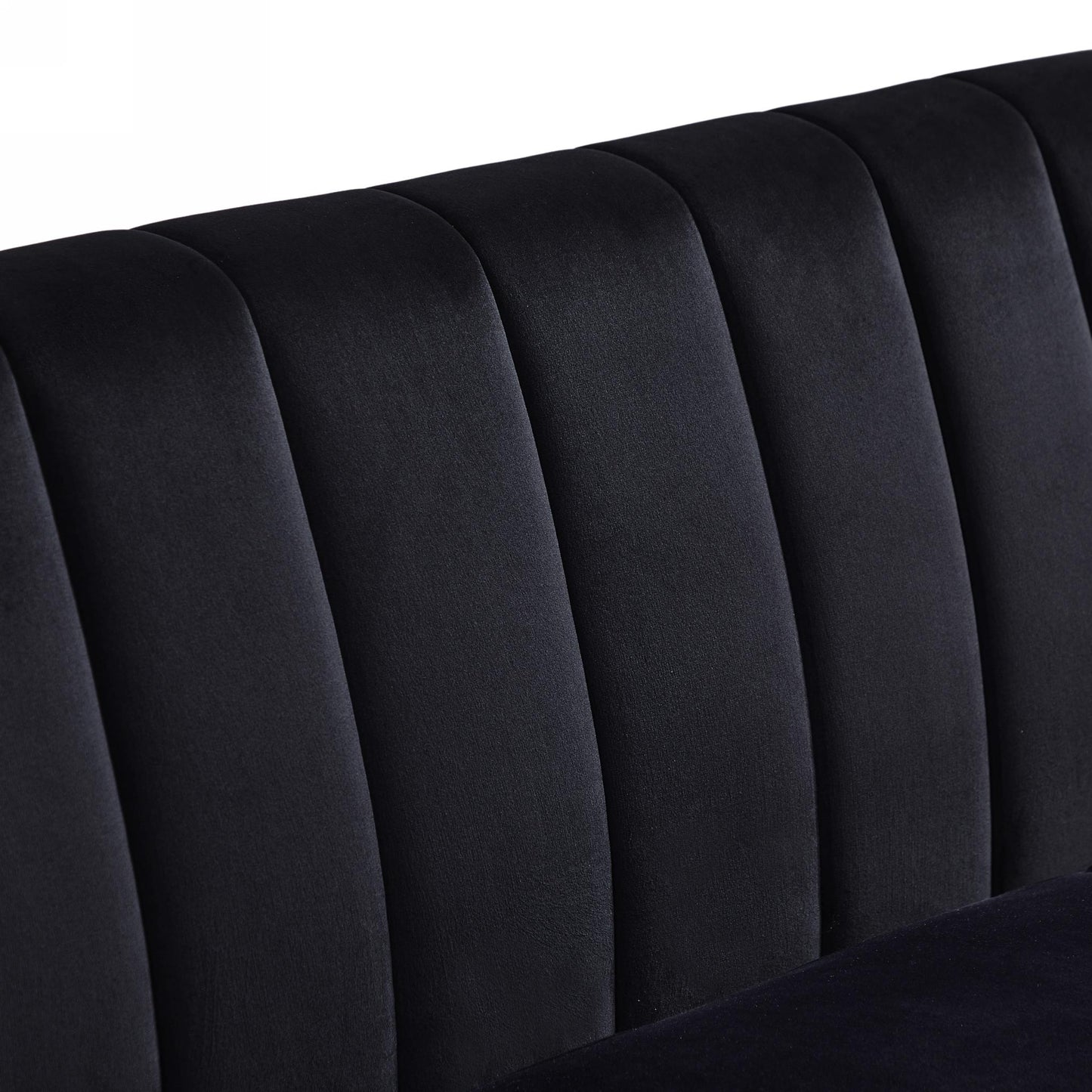 Modern Chesterfield sofa couch, Comfortable Upholstered sofa with Velvet Fabric and Wooden Frame and Wood Legs for Living Room/Bed Room/Office -