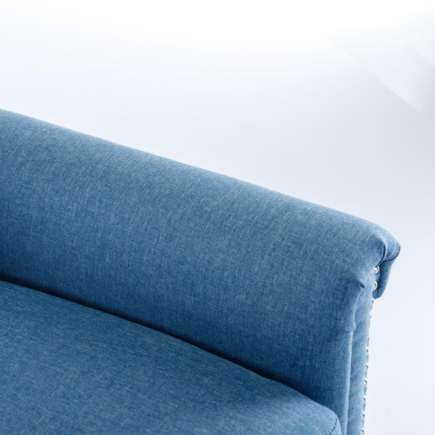Bedroom, Living room Mid-century modern accent armchair, Linen comfort reading chair, Tufted comfort sofa, Upholstered single sofa