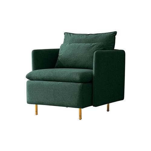 Modern fabric accent armchair,upholstered single sofa chair,Emerald Cotton Linen-30.7''
