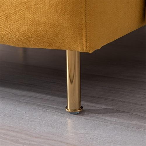 Modern fabric accent armchair,upholstered single sofa chair,Yellow Cotton Linen-30.7''