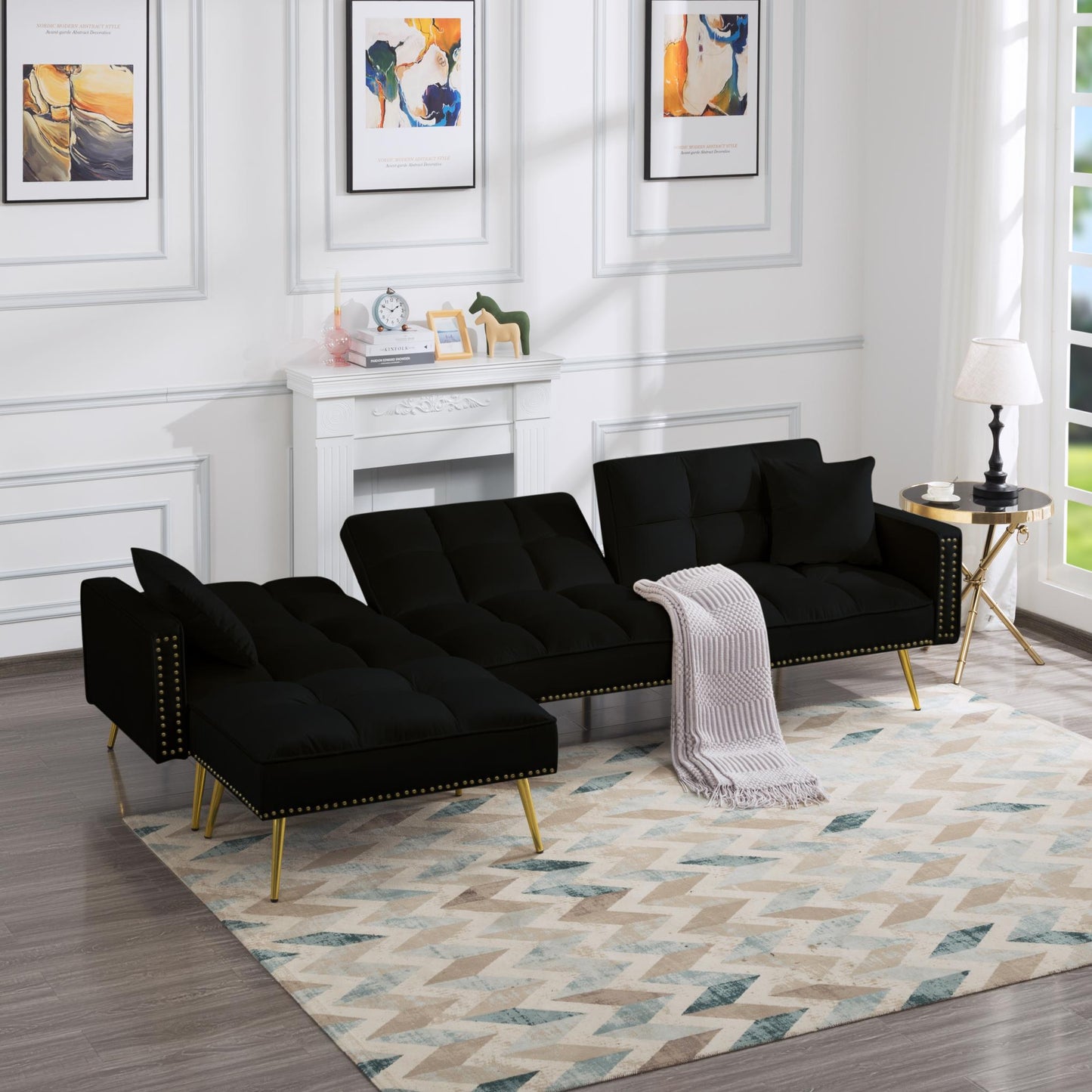 107.7” Sectional Sleeper Sofa bed