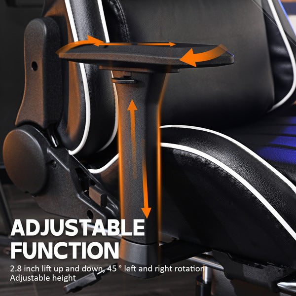 Ergonomic Gaming Chairs for Adults 400lb Big and Tall, Comfortable Computer Chair for Heavy People, Adjustable Lumbar Desk Office Chair with Footrest, Video Game Chairs (Black)