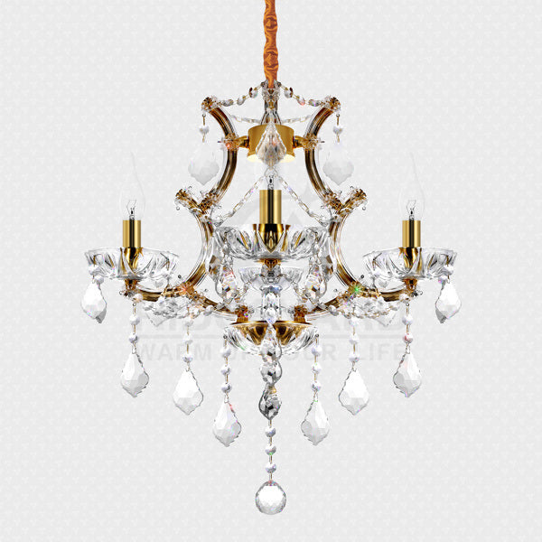 K9 Crystal Chandeliers Lighting 4 Lights Crystal Ceiling Lamp Home Decoration Gold