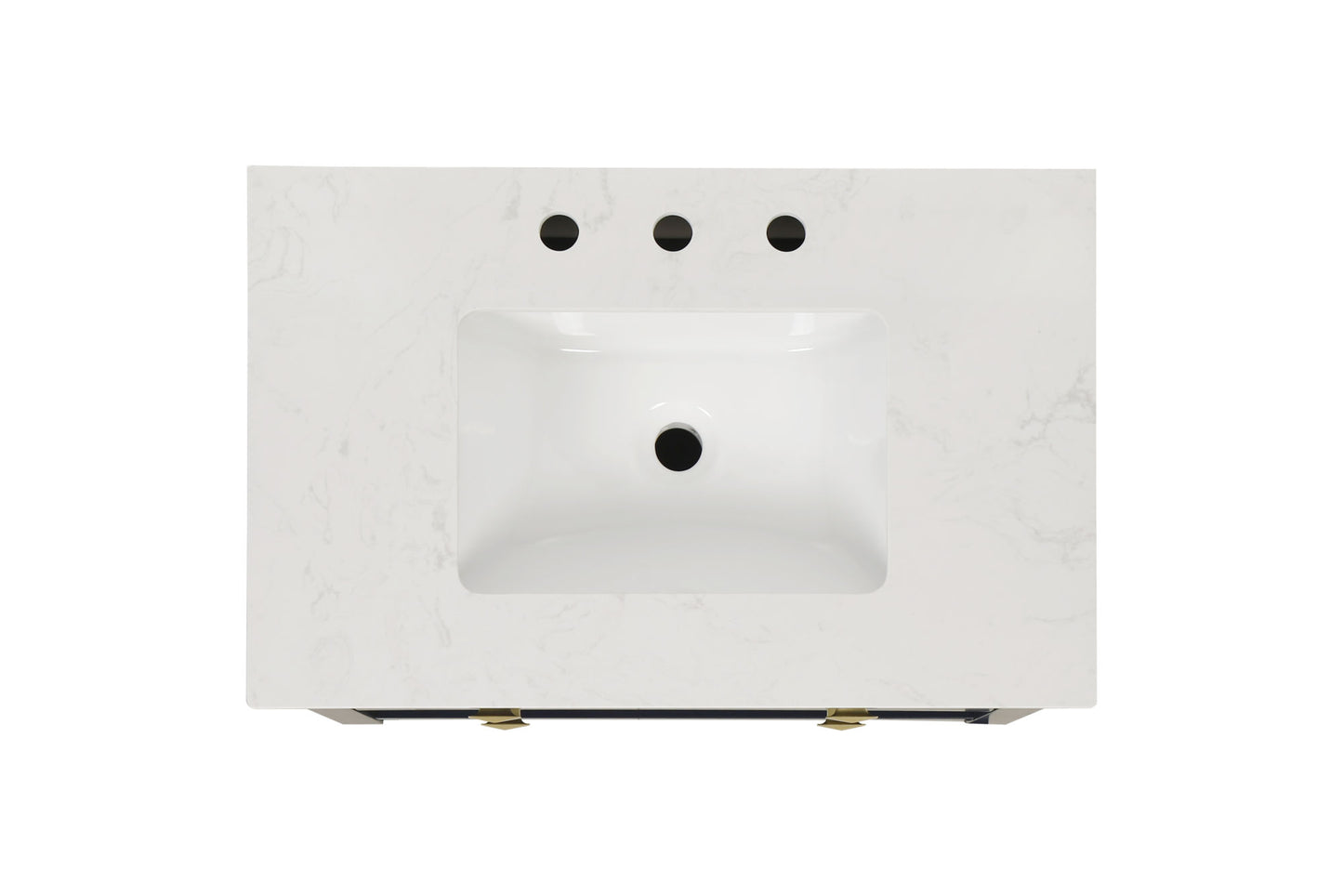 Vanity Sink Combo featuring a Marble Countertop, Bathroom Sink Cabinet, and Home Decor Bathroom Vanities - Fully Assembled Blue 30-inch Vanity with Sink 23V01-30NB