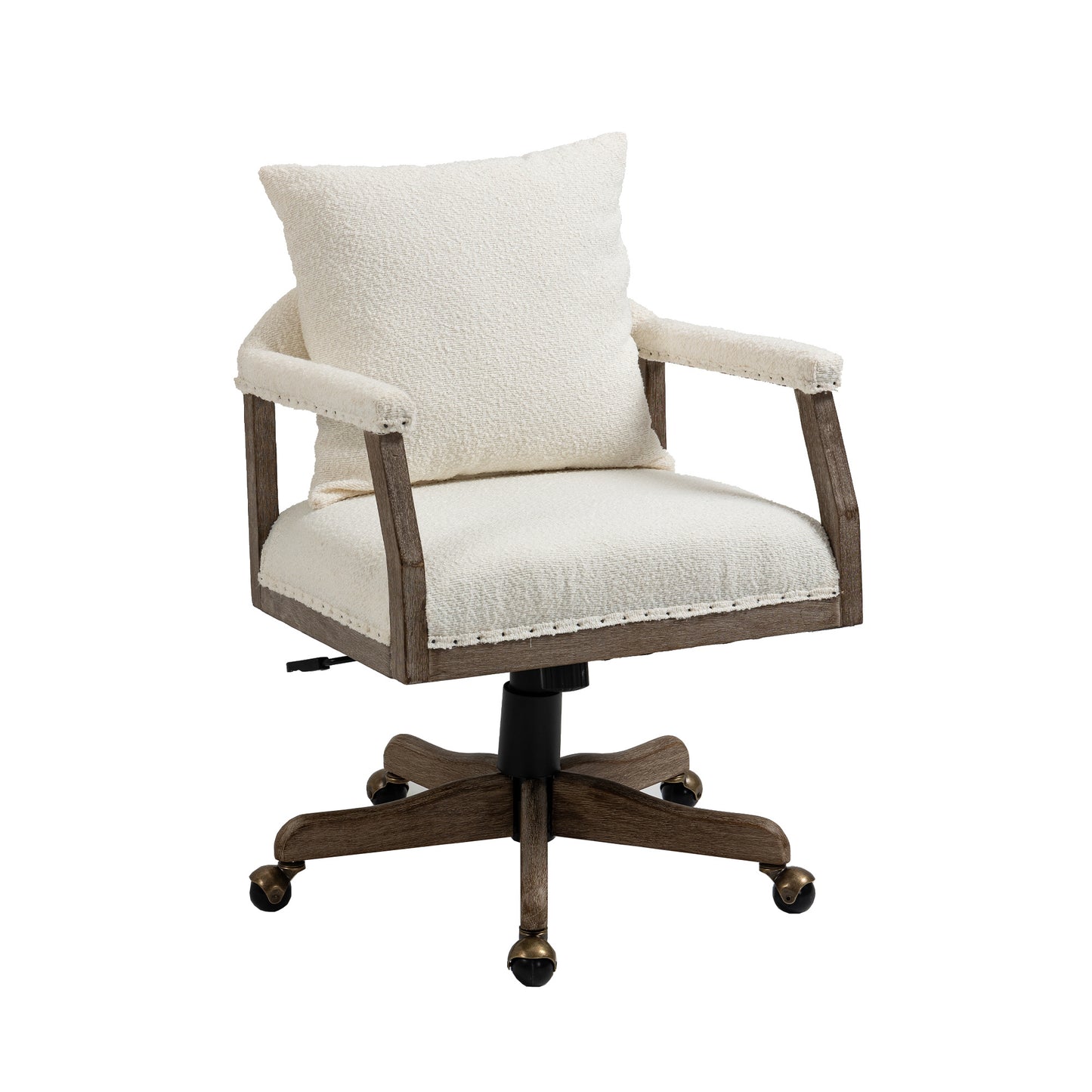 Computer Chair Office Chair Adjustable Swivel Chair Fabric Seat Home Study Chair