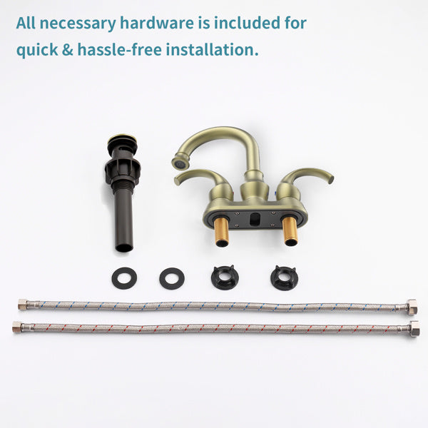 AvaMalis A|M Aquae Bathroom Faucet 2-Handle Brushed Champaign Gold