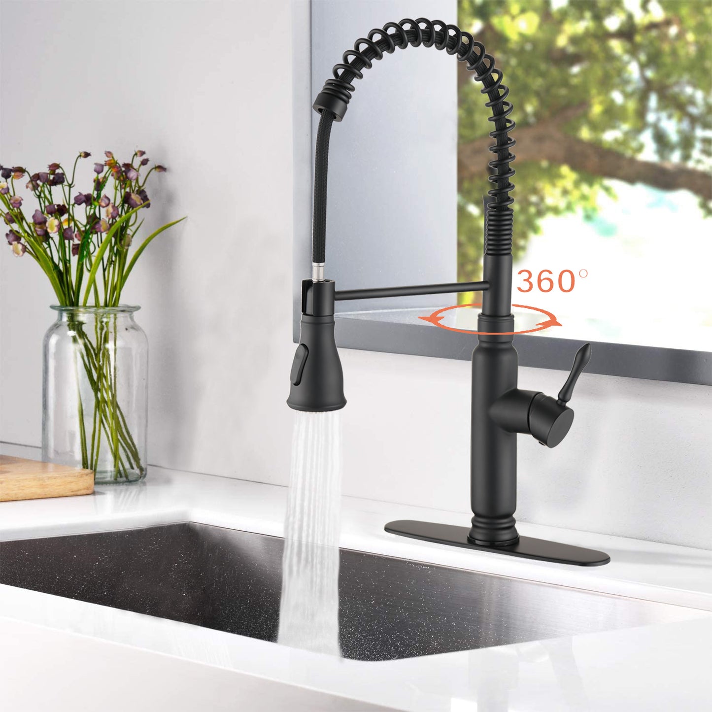 A|M Aquae Stainless steel kitchen faucet