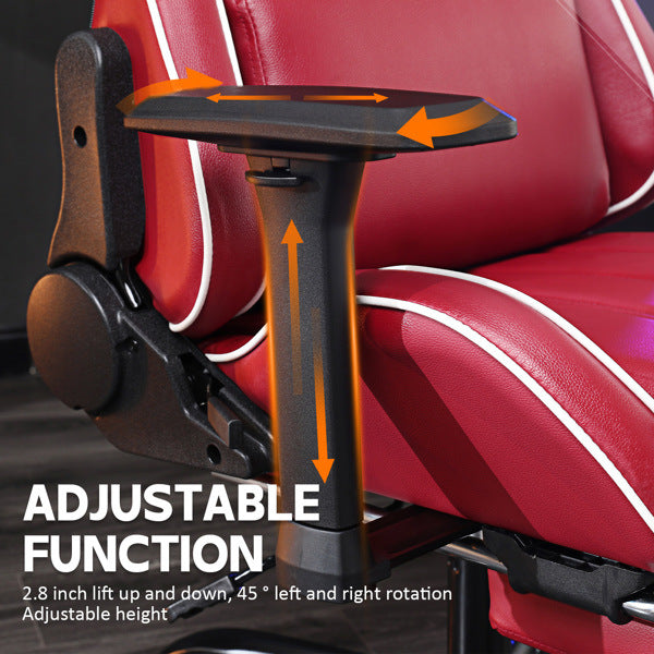 Ergonomic Gaming Chairs for Adults 400lb Big and Tall, Comfortable Computer Chair for Heavy People, Adjustable Lumbar Desk Office Chair with Footrest, Video Game Chairs (burgundy)