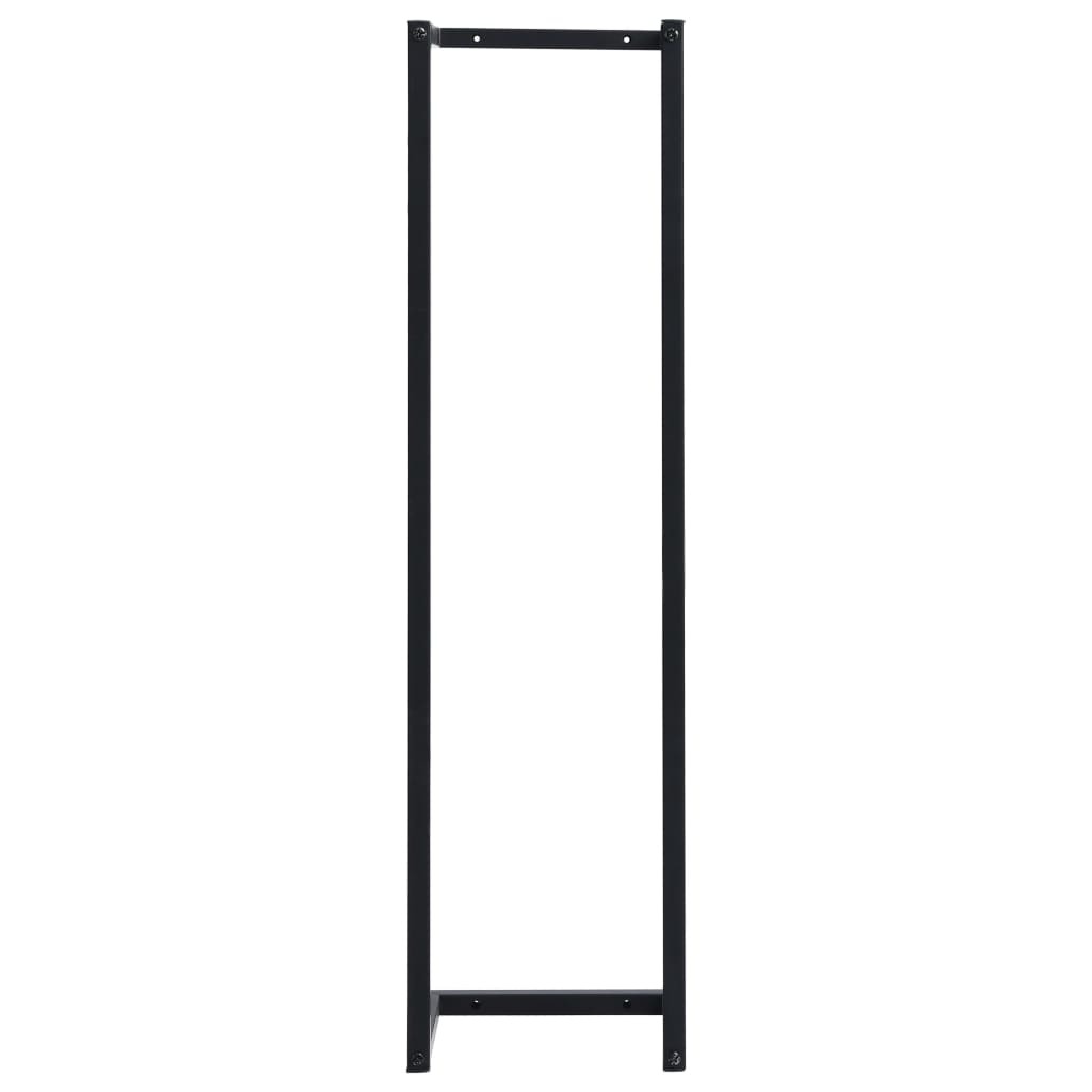 Towel Rack Black 9.8"x7.9"x37.4" Iron