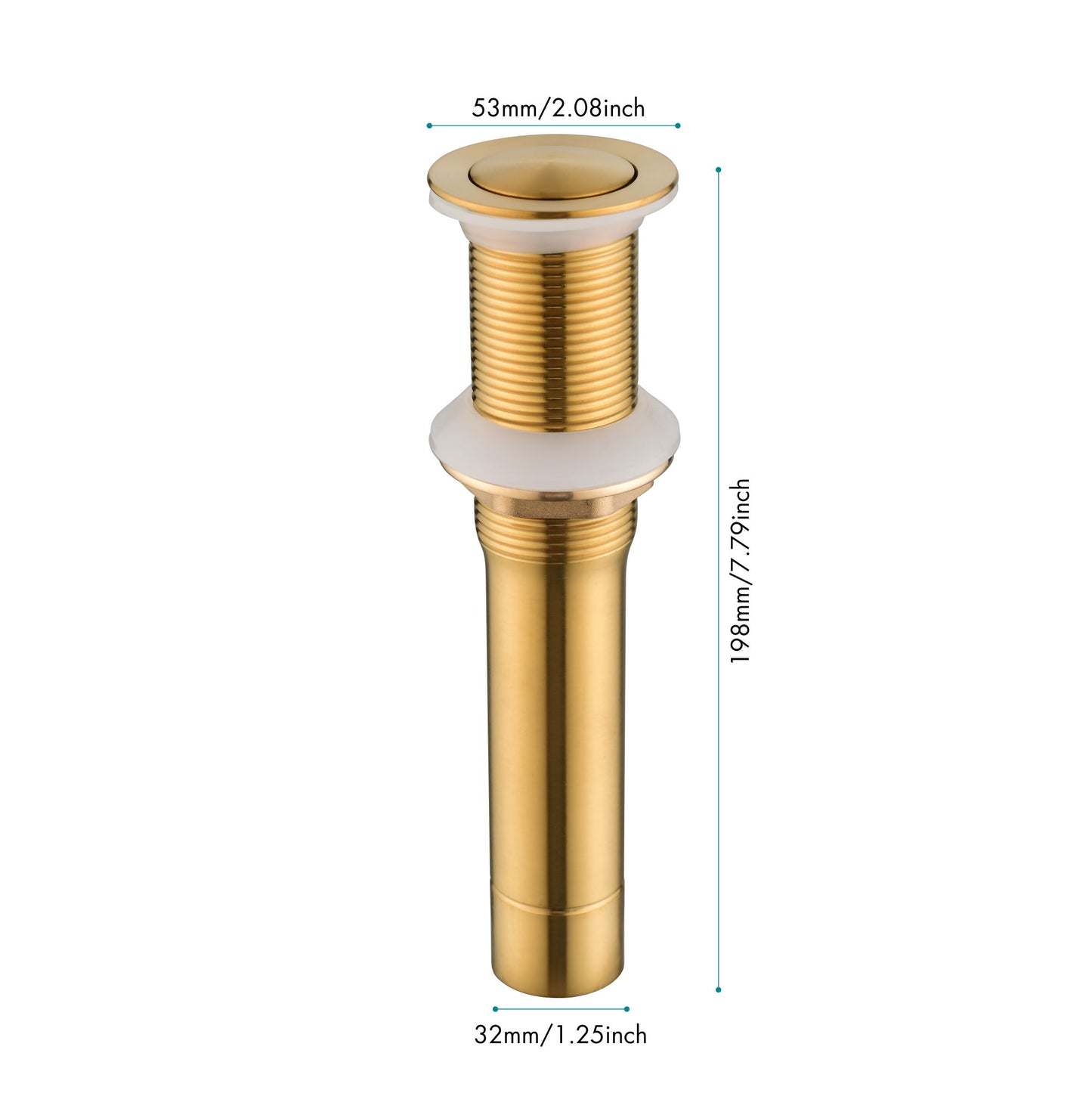 Gold Single Stem Faucet for Bathroom Vanity