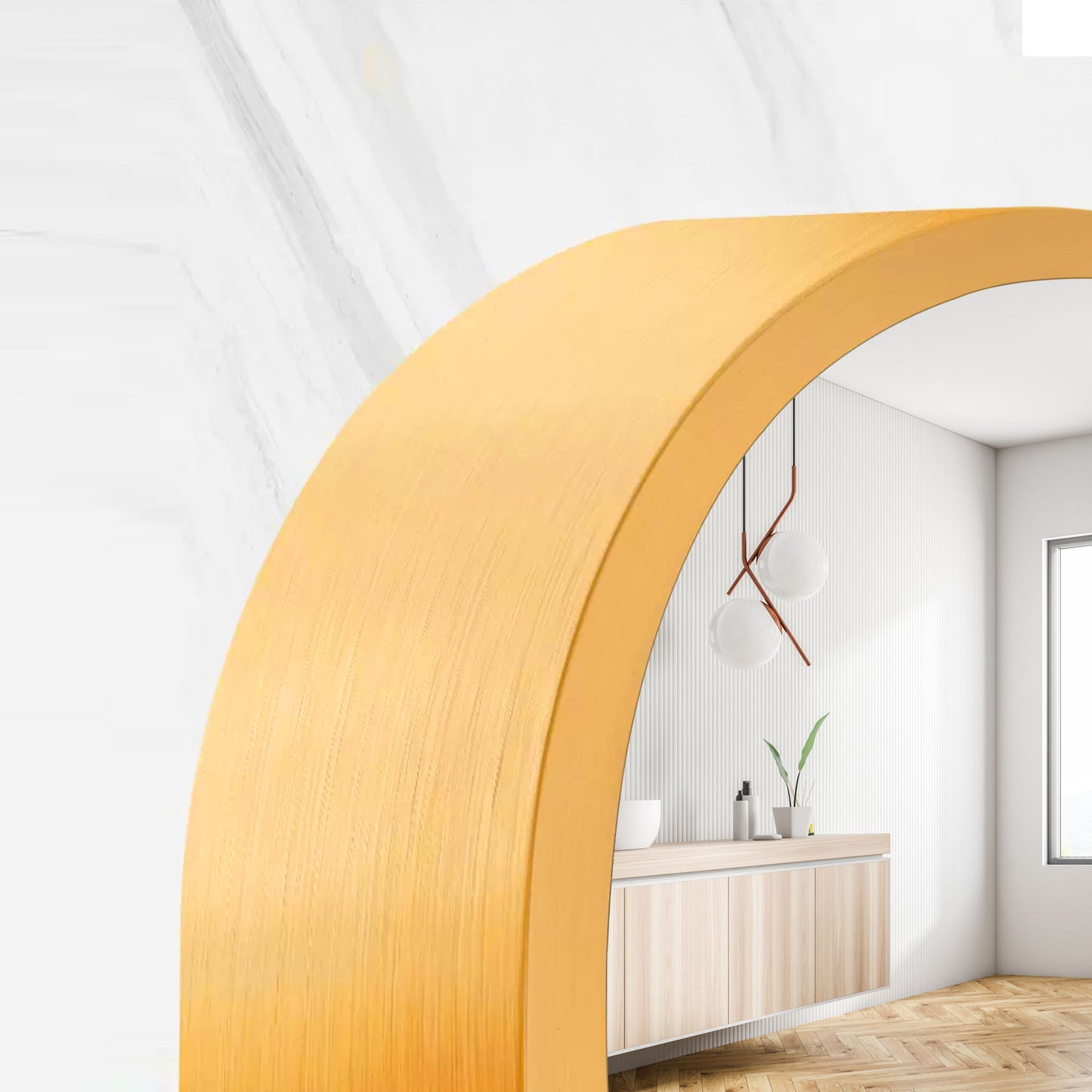 20*28 inch Mirror Hangs Horizontally or Vertically Gold Metal Framed Bathroom Mirror