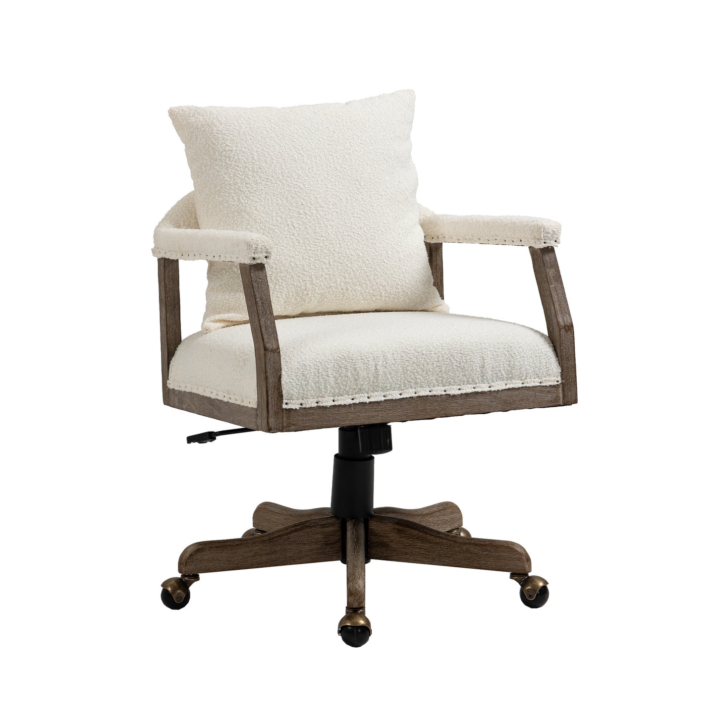 Computer Chair Office Chair Adjustable Swivel Chair Fabric Seat Home Study Chair
