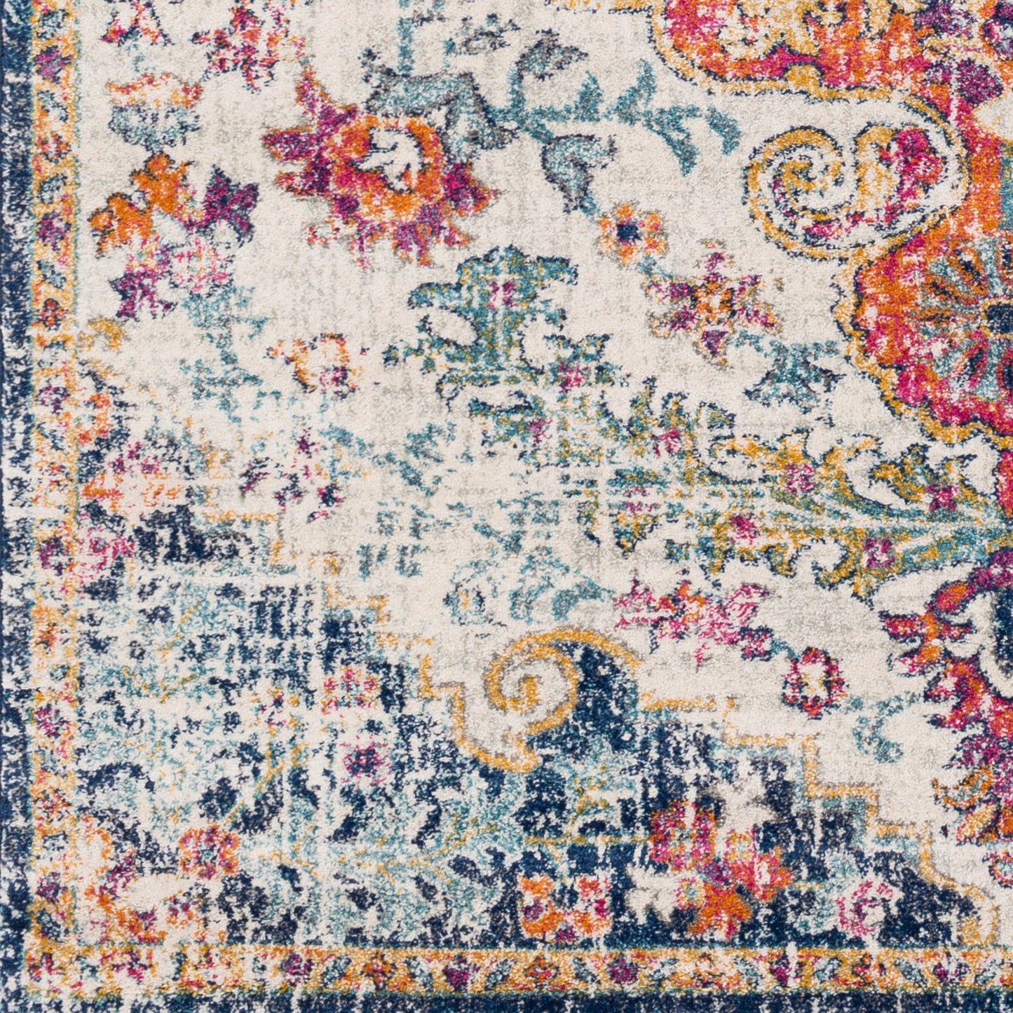 Art of Knot Sandhya Traditional Blue Area Rug; 5'3" x 7'3"