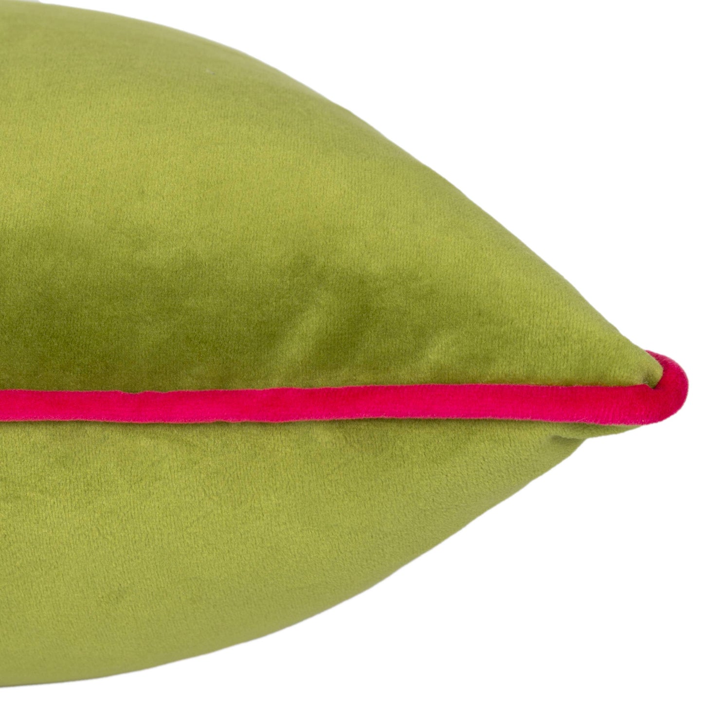 AvaMalis Meridian Velvet Cushion Lime/Hot Pink decorative throw pillow