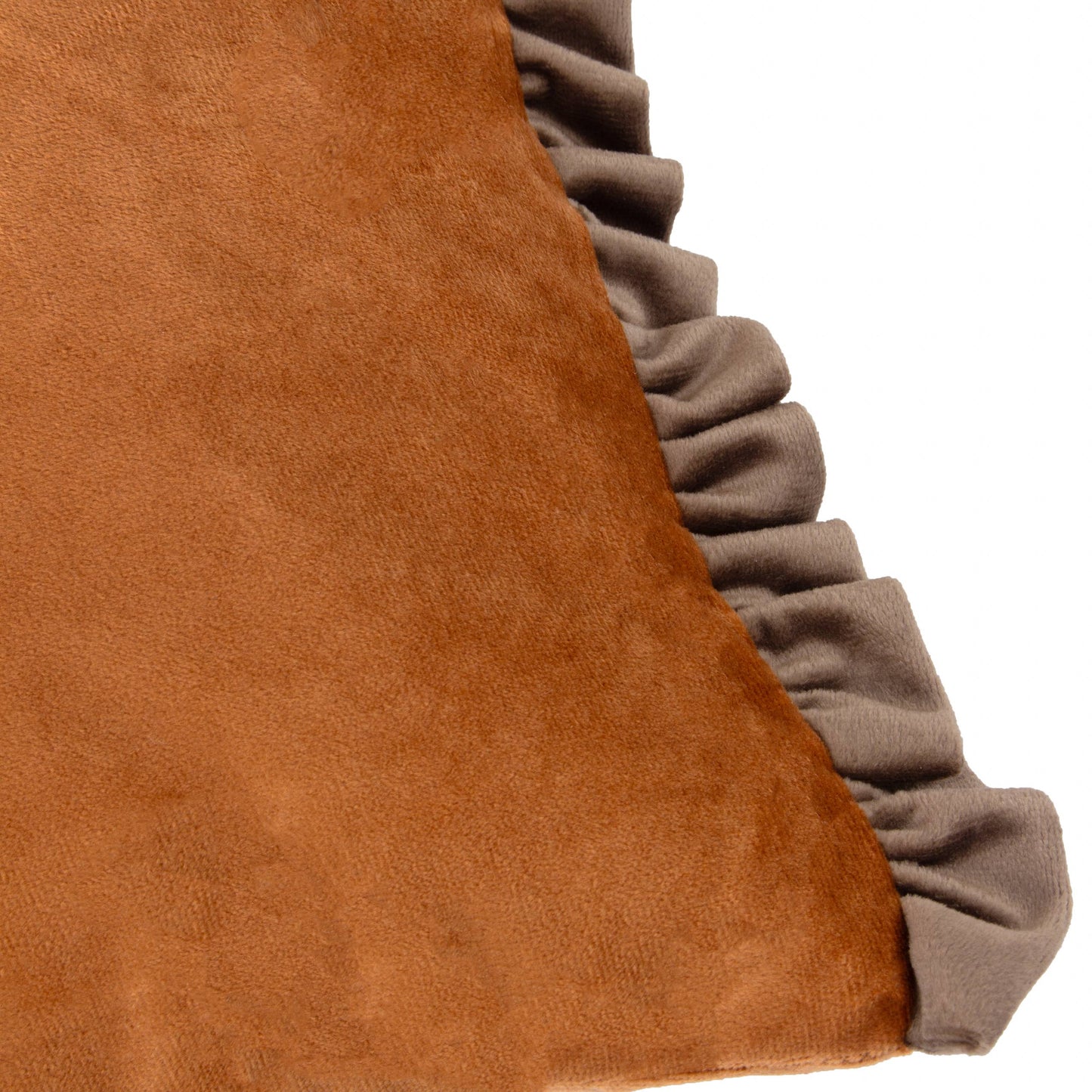 AvaMalis Tilly Velvet Reversible Cushion Rust/Mink decorative throw pillow