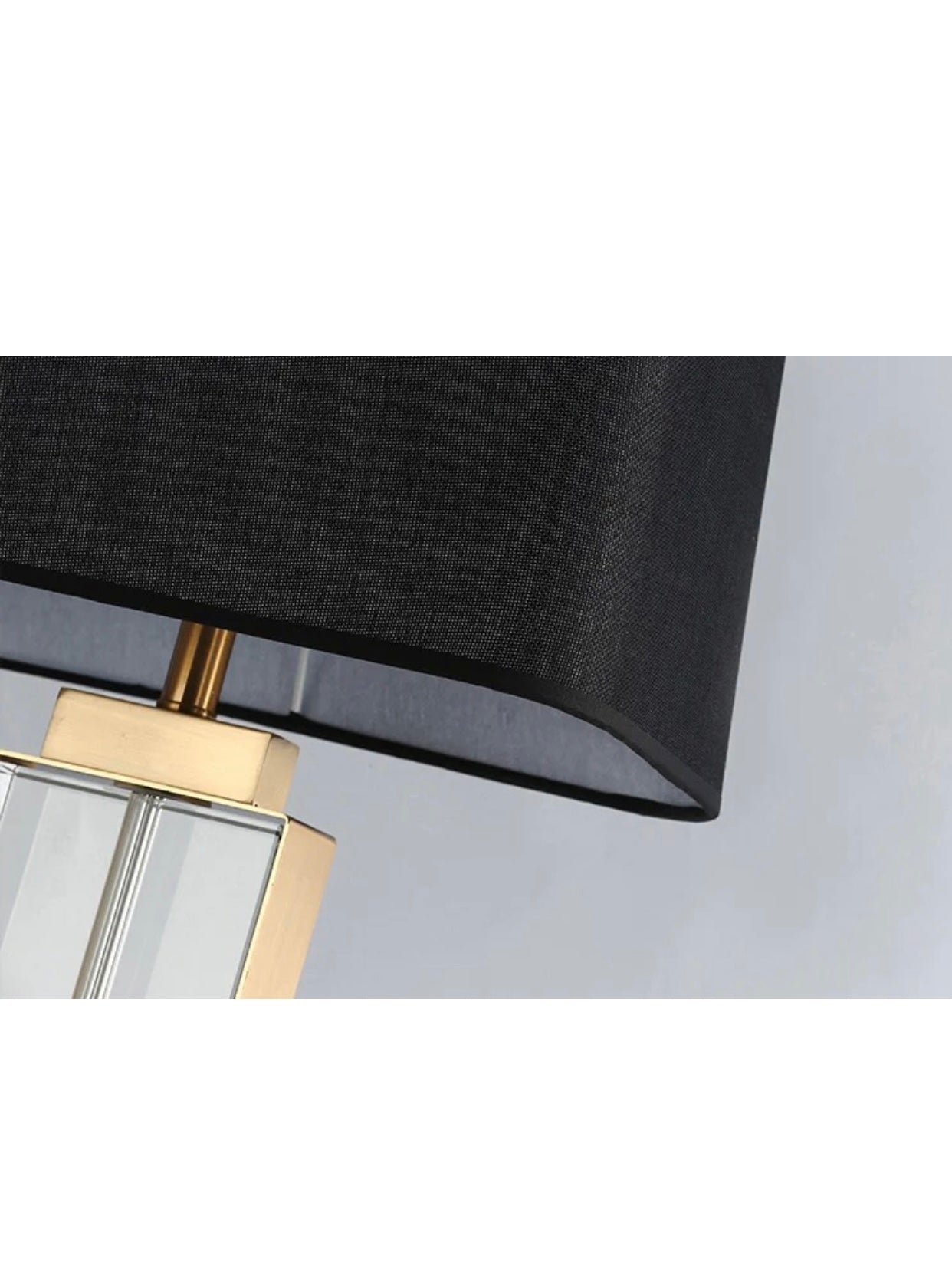 AvaMalis A|M Lightning Table Lamp in Lead Crystal with Aged Brass Accents.