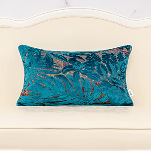 Fionn Embroidered Velvet Pillow Cover Navy Blue