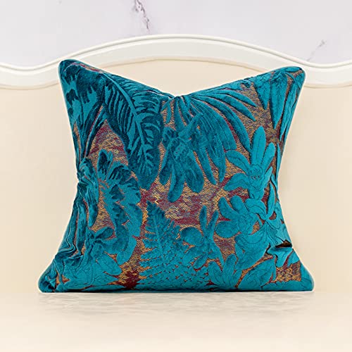 Fionn Embroidered Velvet Pillow Cover Navy Blue