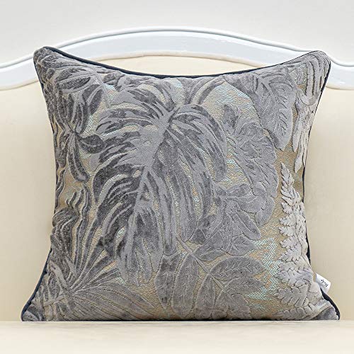 Fionn Embroidered Velvet Pillow Cover Navy Blue