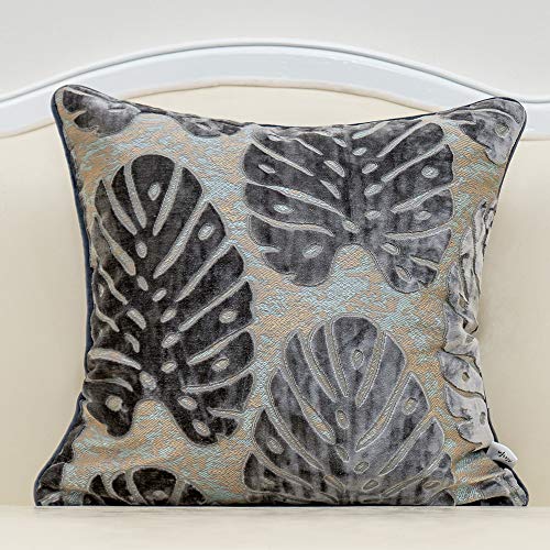 Fionn Embroidered Velvet Pillow Cover Navy Blue